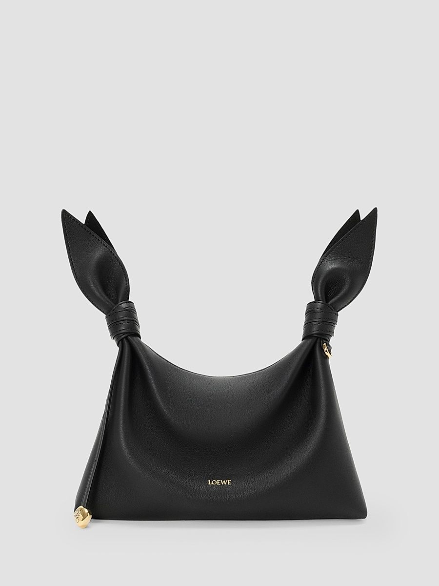 Women's Scarf Mini Leather Crossbody Bag - Black