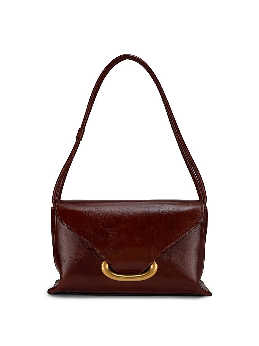 Women's Veneto Leather Shoulder Bag - Palissander Glaze