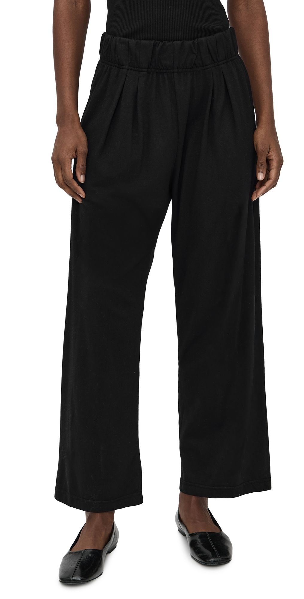 Les Tien Penny Pleat Front Pants Jet Black L