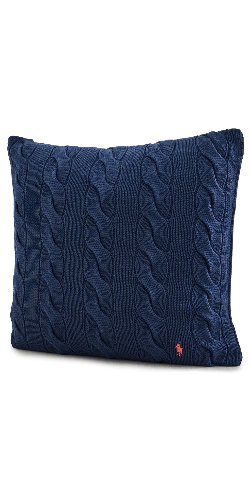 Polo Ralph Lauren Hanley Cable Knit Throw Pillow Newport Navy One Size