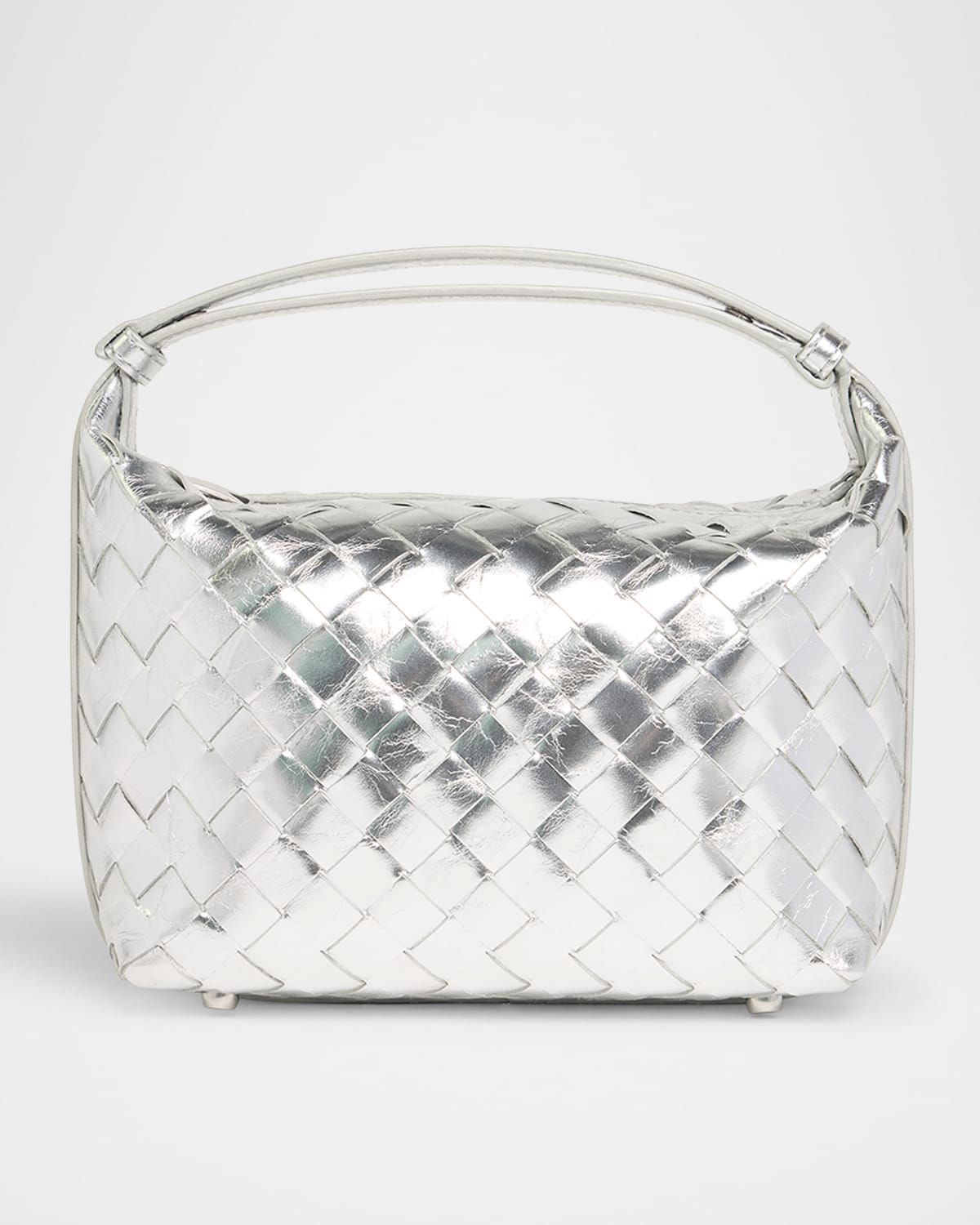 Mini Wallace Metallic Leather Shoulder Bag
