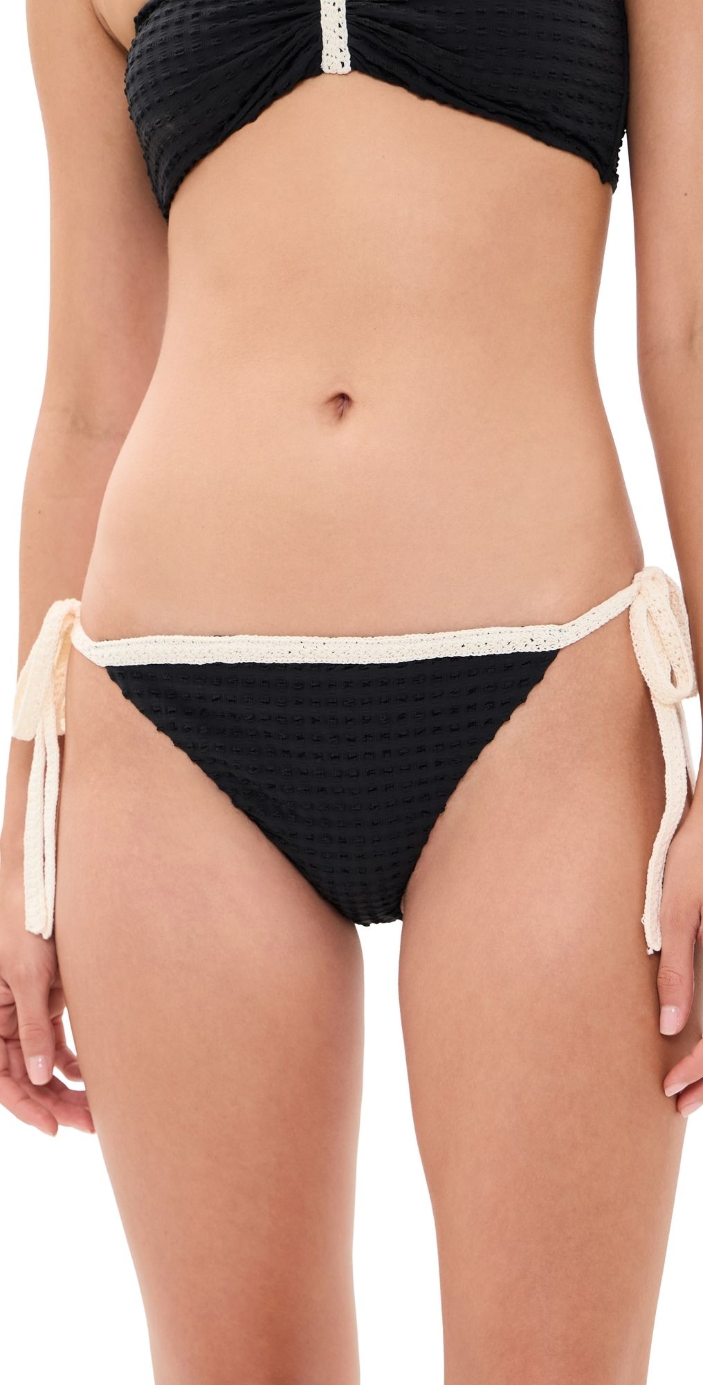 Sea Lenora Colorblock Bikini Bottoms Black M