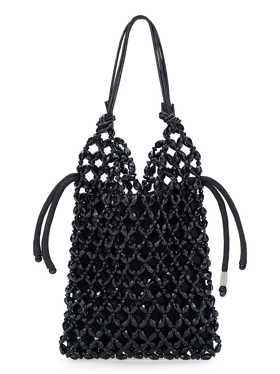 Women's Karla Crystal-Beaded Shoulder Bag - Black