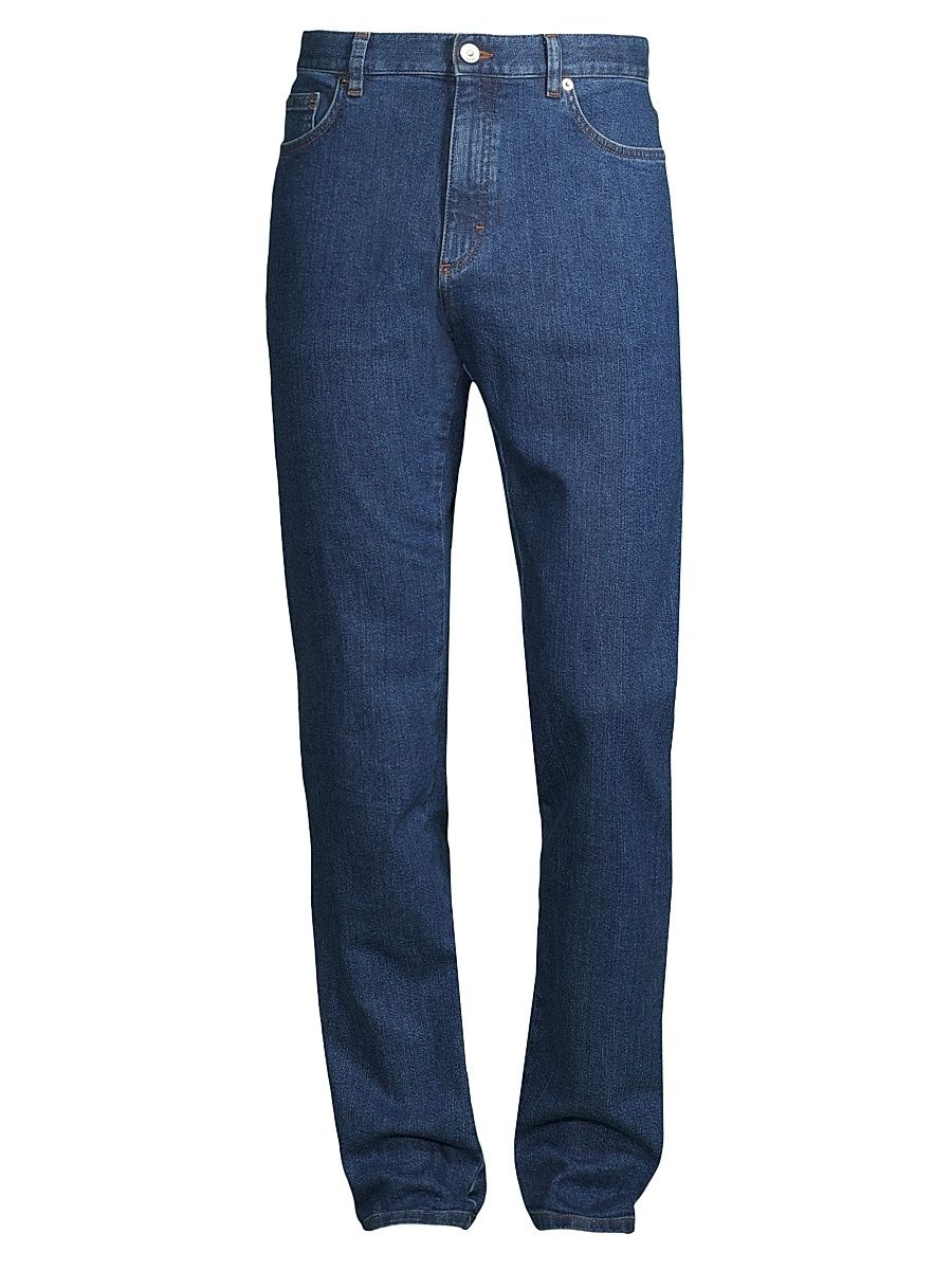 Men's Five-Pocket Jeans - Blue - Size 35