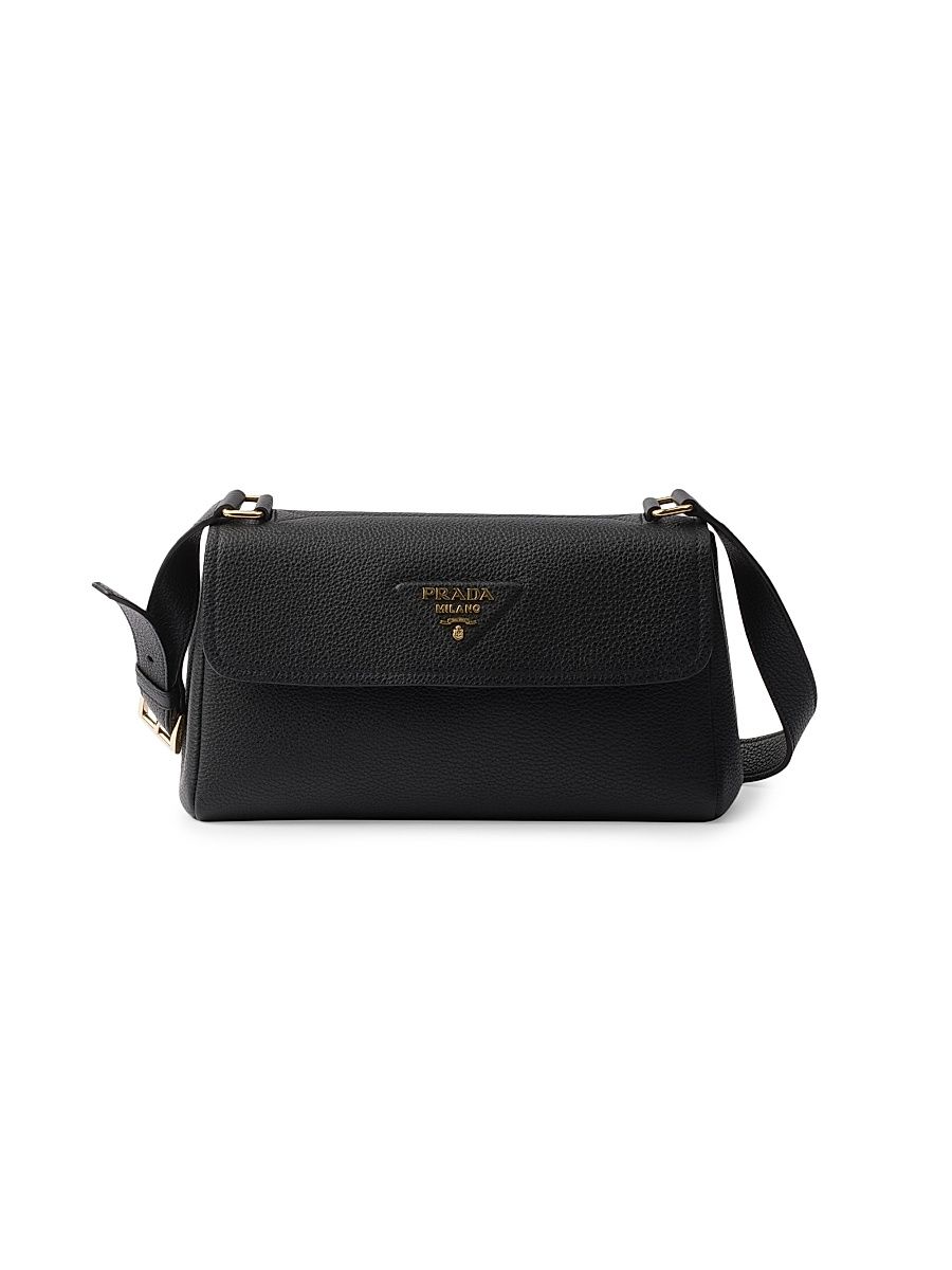 Women's Small Leather Shoulder Bag - Black