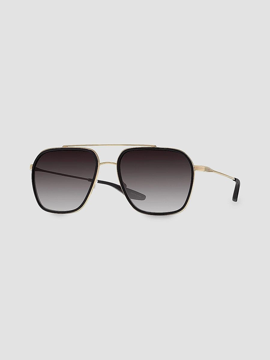 Barton Perreira Men's Rizzo 60MM Titanium Aviator Sunglasses - Gold Brown