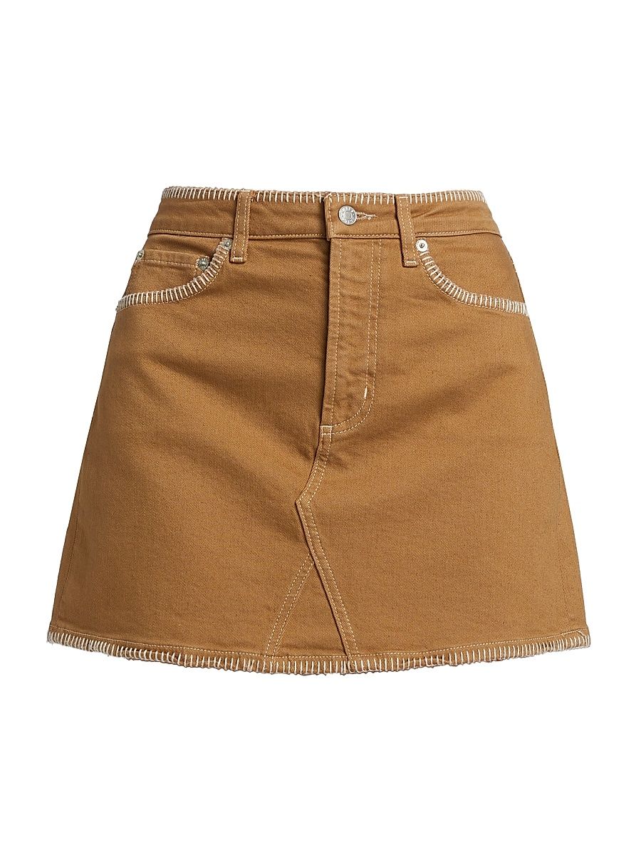 Women's Laurel Twill Miniskirt - Safari Embroidered - Size 31