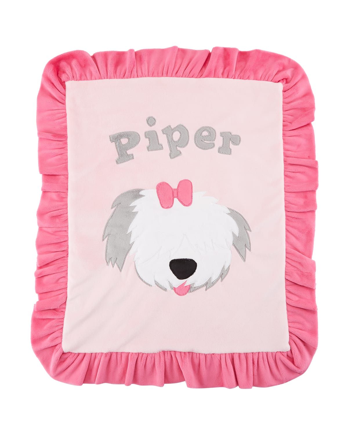 Personalized Pup Love Plush Lovey, Pink