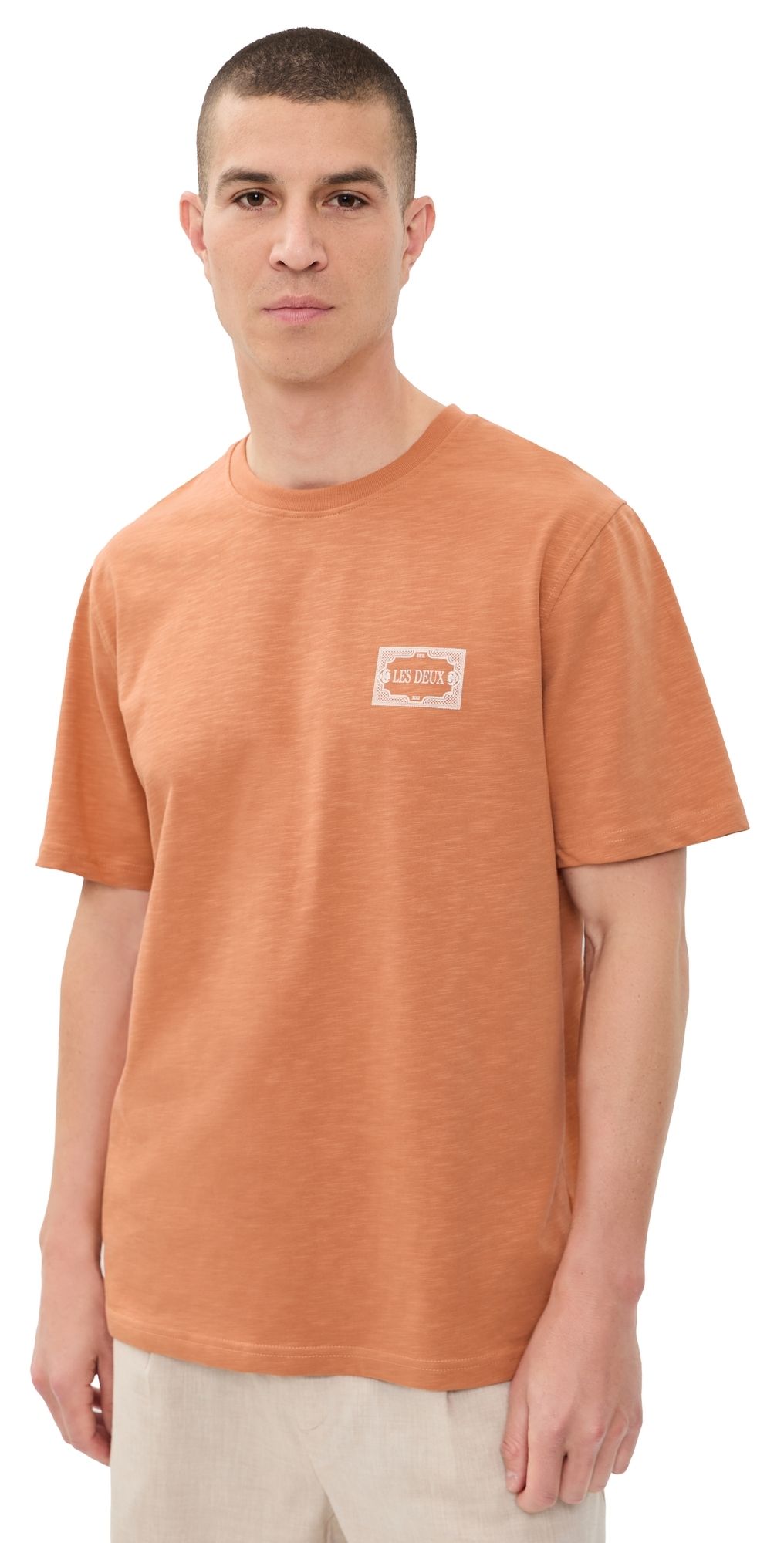 Les Deux Italian T-Shirt Raw Sienna Orange XXL