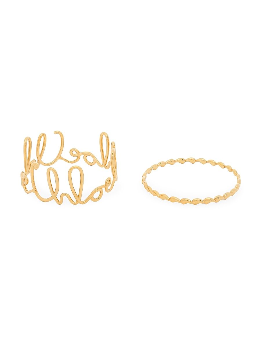 Women's Iconic Goldtone 2-Piece Bangle Set - Vintage Gold