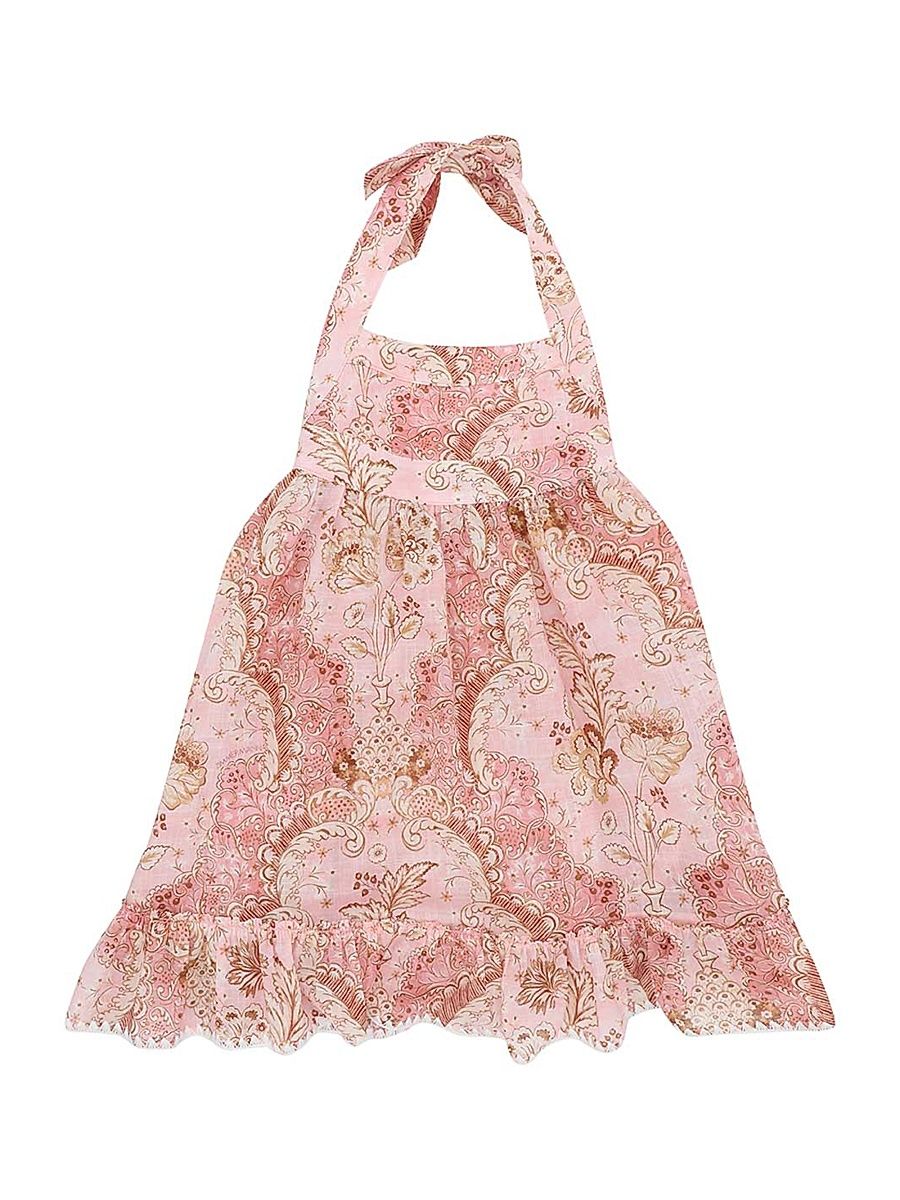 Little Girl's Daylight Halter Dress - Bandana Pink - Size 12