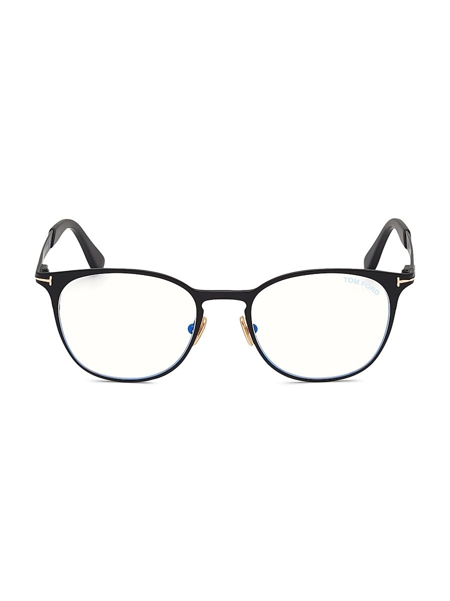 Men's 50MM Blue Filter Optical Glasses - Matte Black