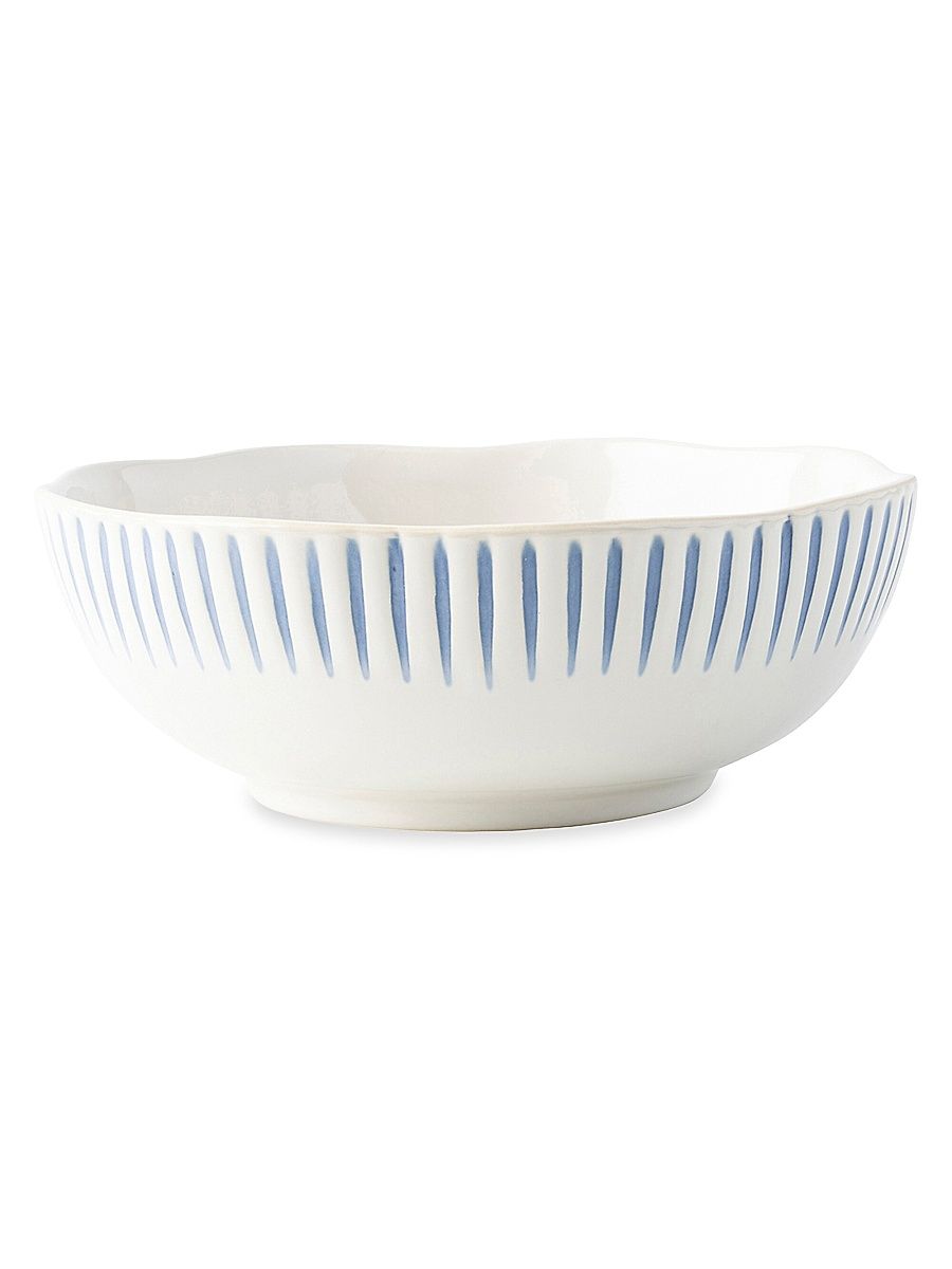 Sitio Stripe Indigo Coupe Bowl