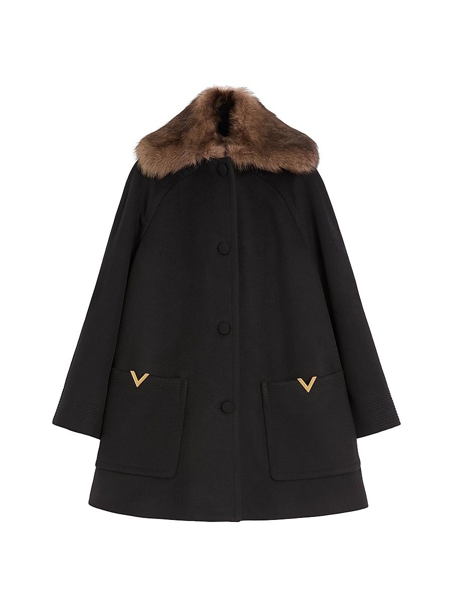 Women's Wool Drape Coat - Black - Size 4