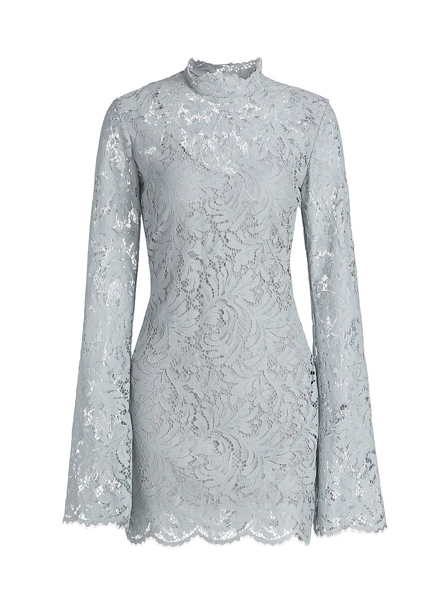 Women's Eden Botanical Lace Minidress - Slate Blue - Size 14