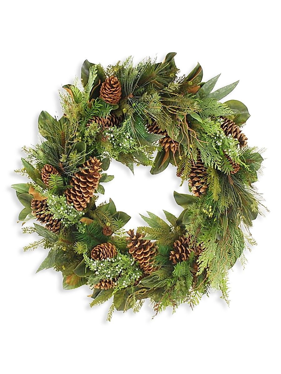 Holiday Montana Wood Permanent BotanicalWreath