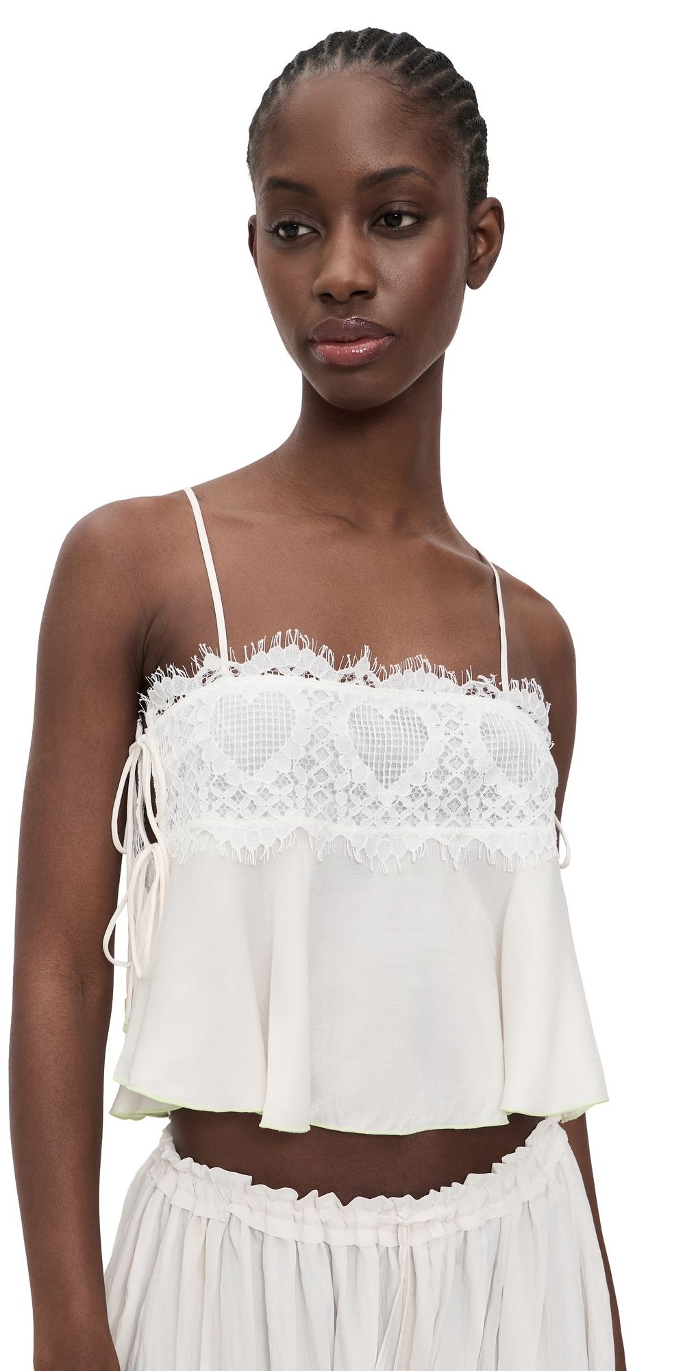 Free People Sweet Love Camisole White Alyssum XL