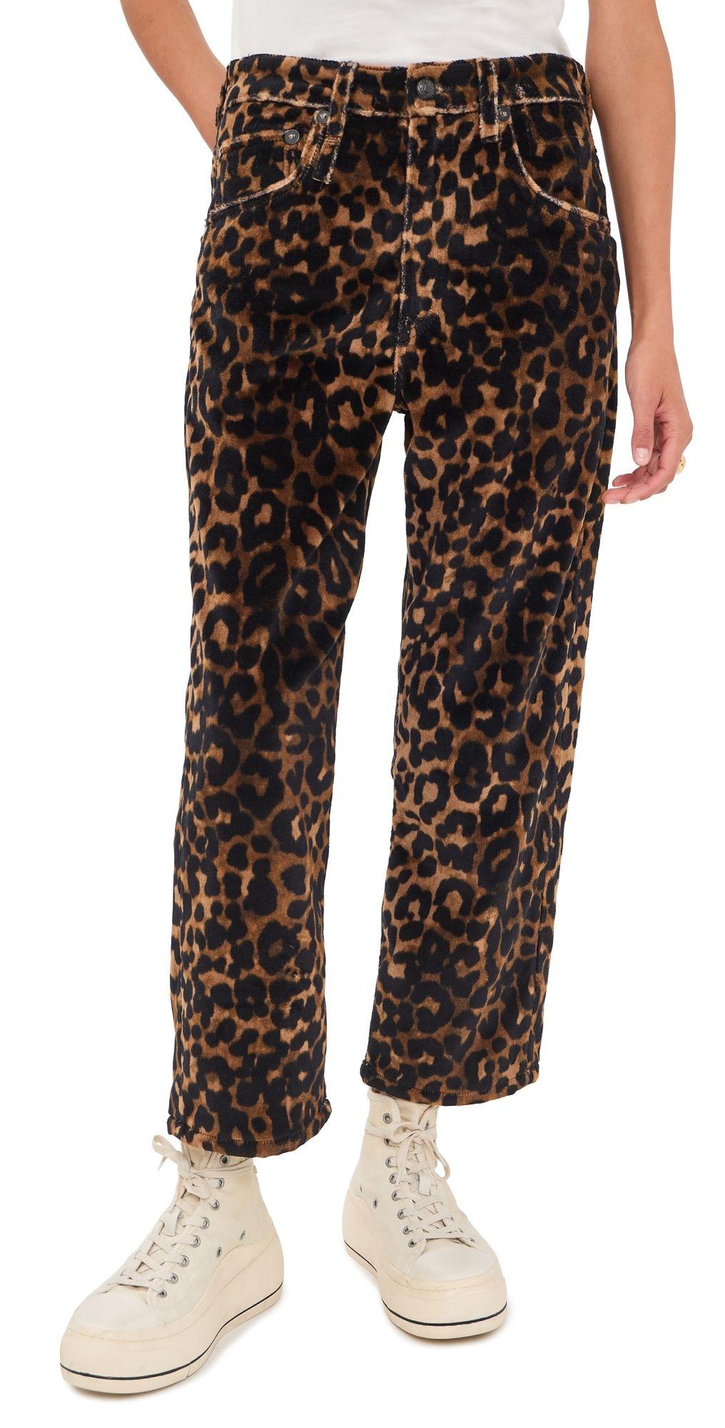 R13 X Boyfriend Jeans Brown Leopard 23