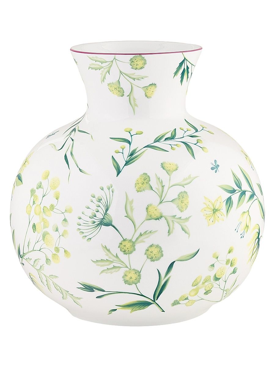 Florenza Porcelain Spherical Vase - Green White