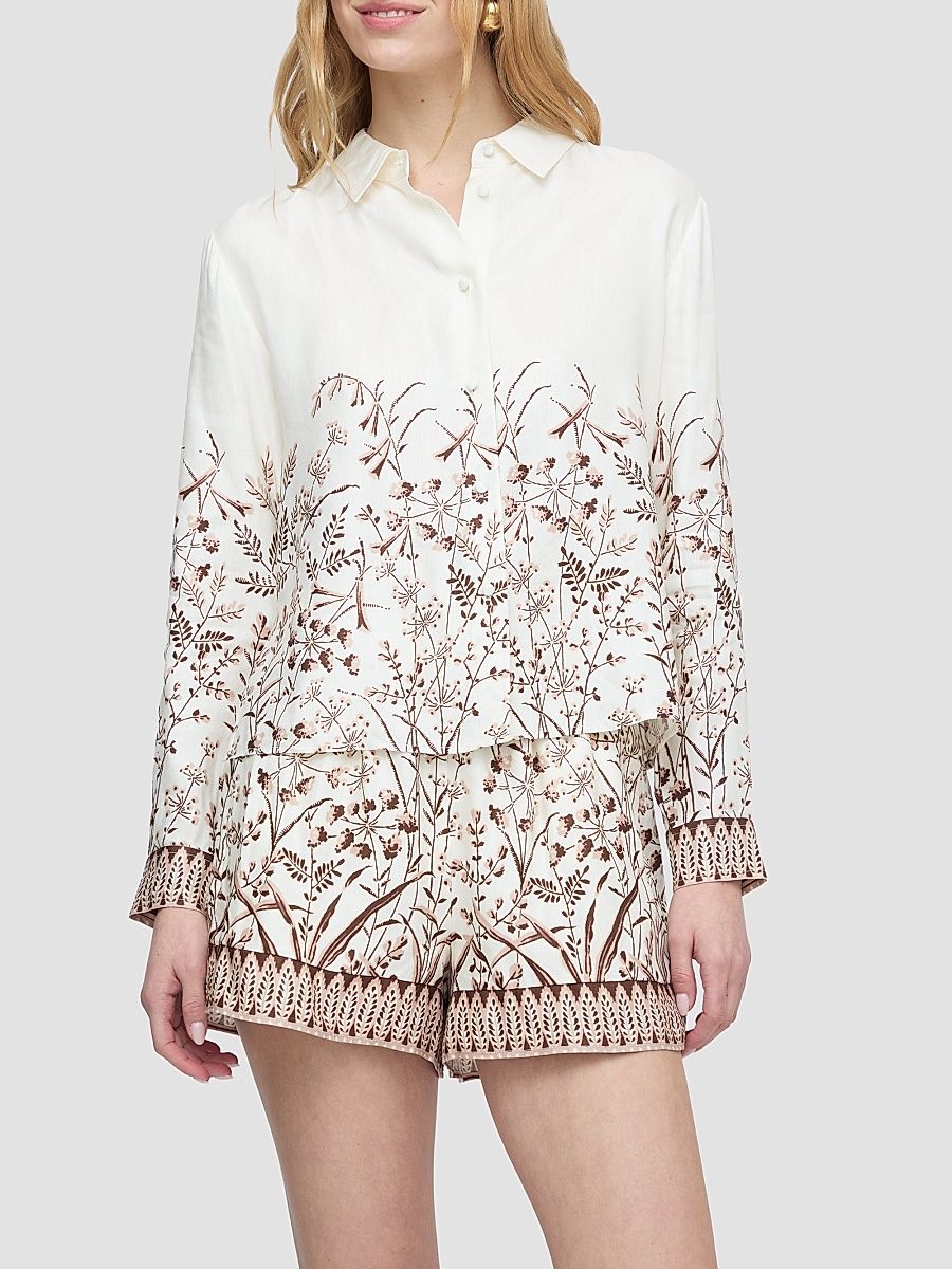 Women's The Liv Top - Wildflower Field Brown - Size XXL