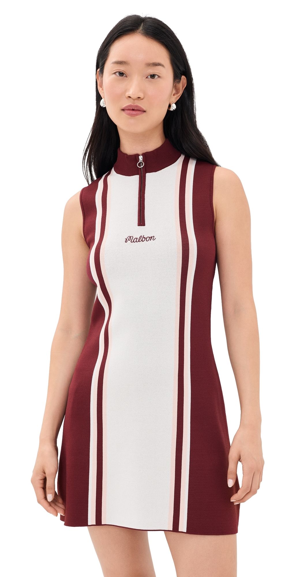 Malbon Fernanda Dress Raspberry Truffle/Whisper Wh L