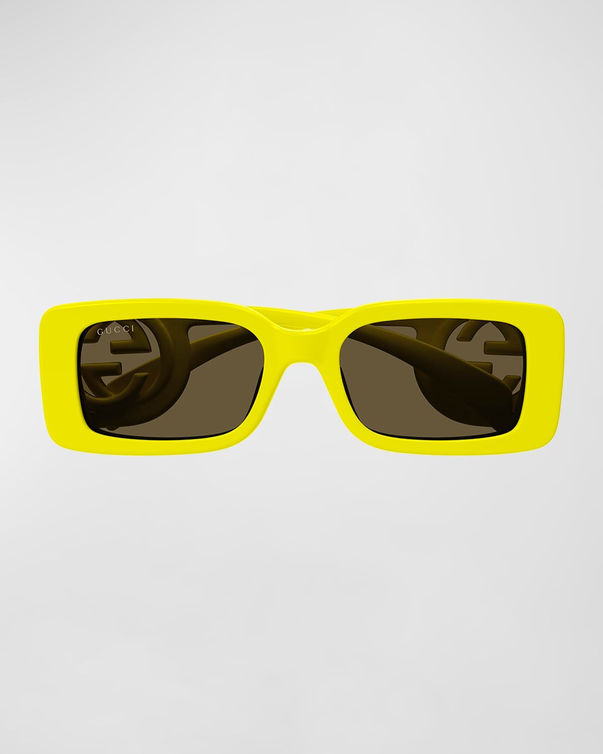 Monochrome GG Rectangle Acetate Sunglasses