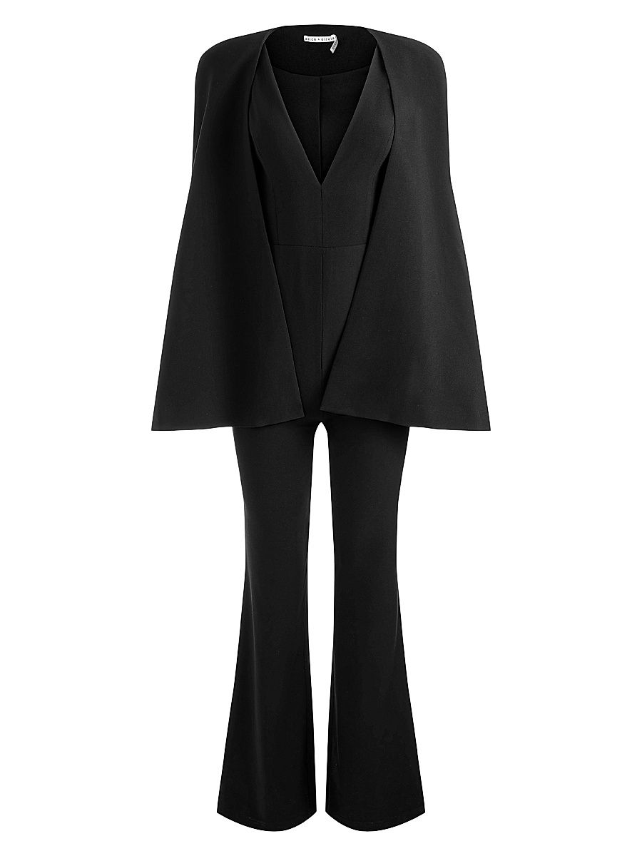 Women's Nova Cape-Back Jumpsuit - Black - Size 8