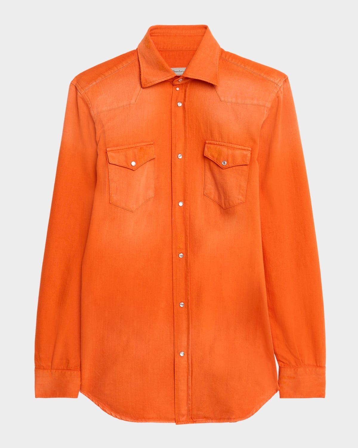 Men & apos;s Cotton Snap-Front Western Shirt