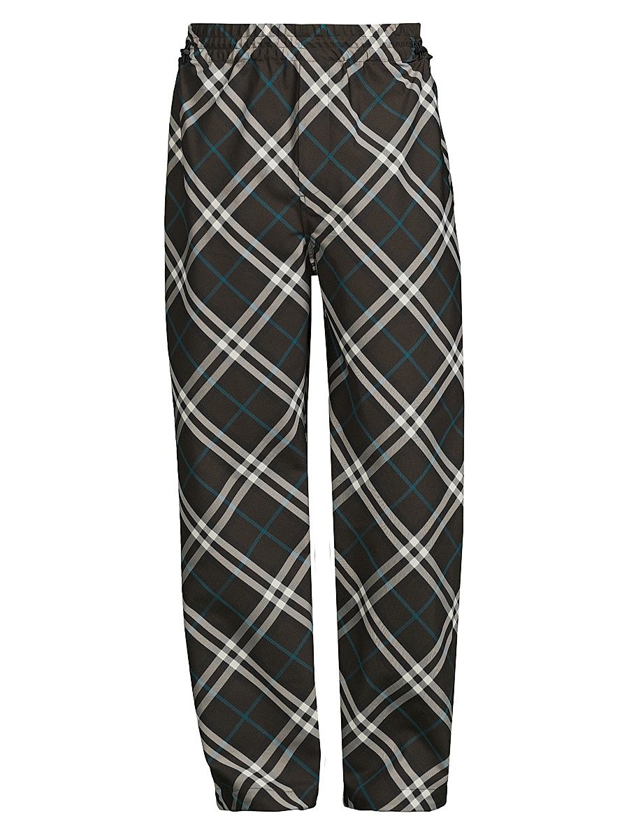 Men's Check Straight-Leg Pants - Snug Check - Size Medium