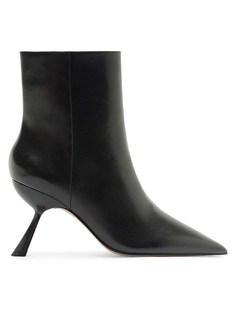 Women's Natalie 85MM Leather Ankle Boots - Black - Size 8