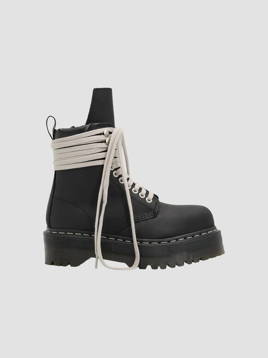 Rick Owens Women's Rick Owens x Doc Martens Quad-Sole Steel-Toe Boots - Black - Size 7