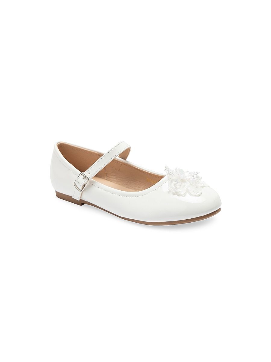 Little Girl's & Girl's Flower Mary Jane Shoes - White - Size 5 (Child)