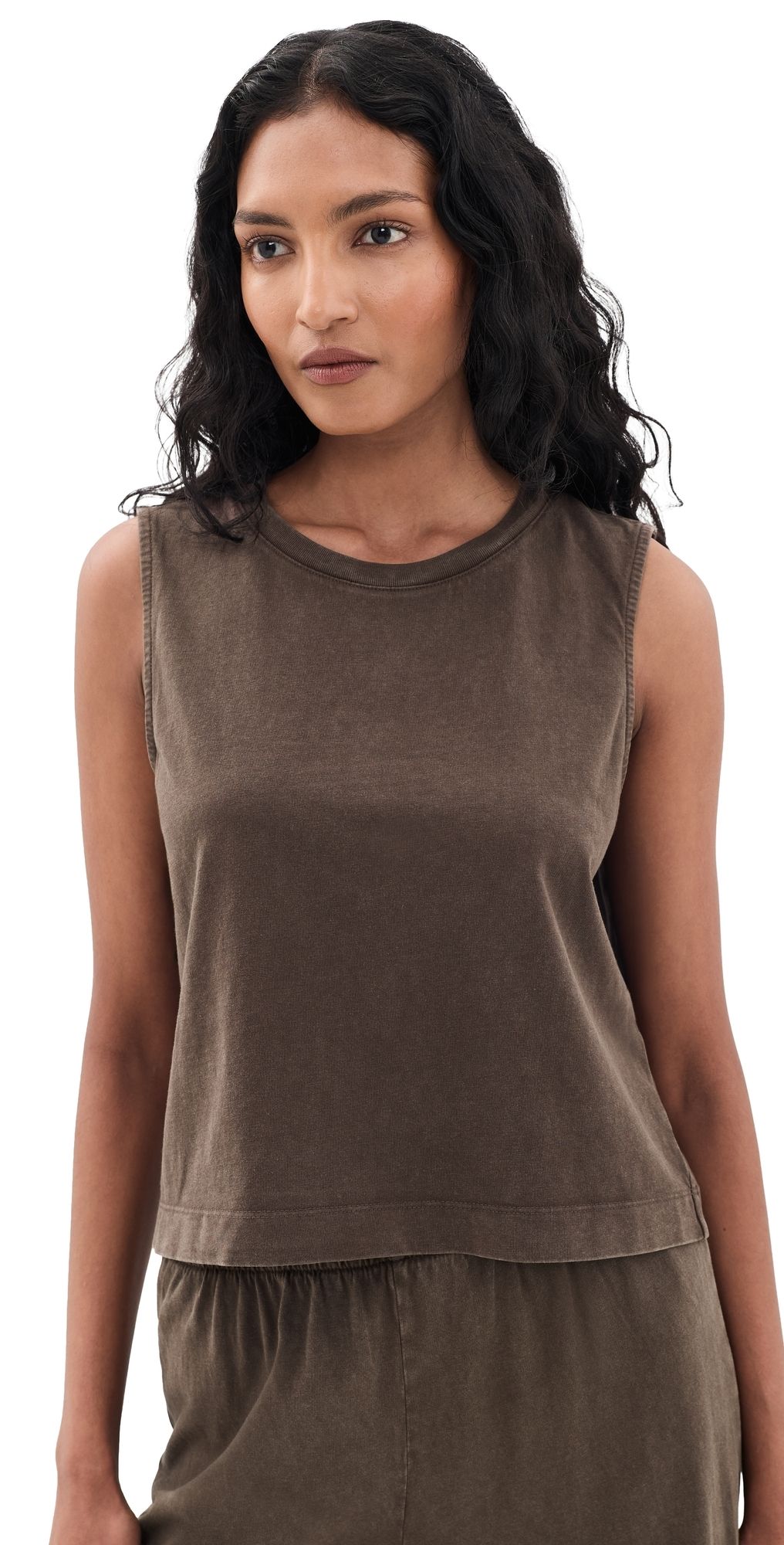 Z Supply Sloane Muscle Tank Top Dark Chocolate XL