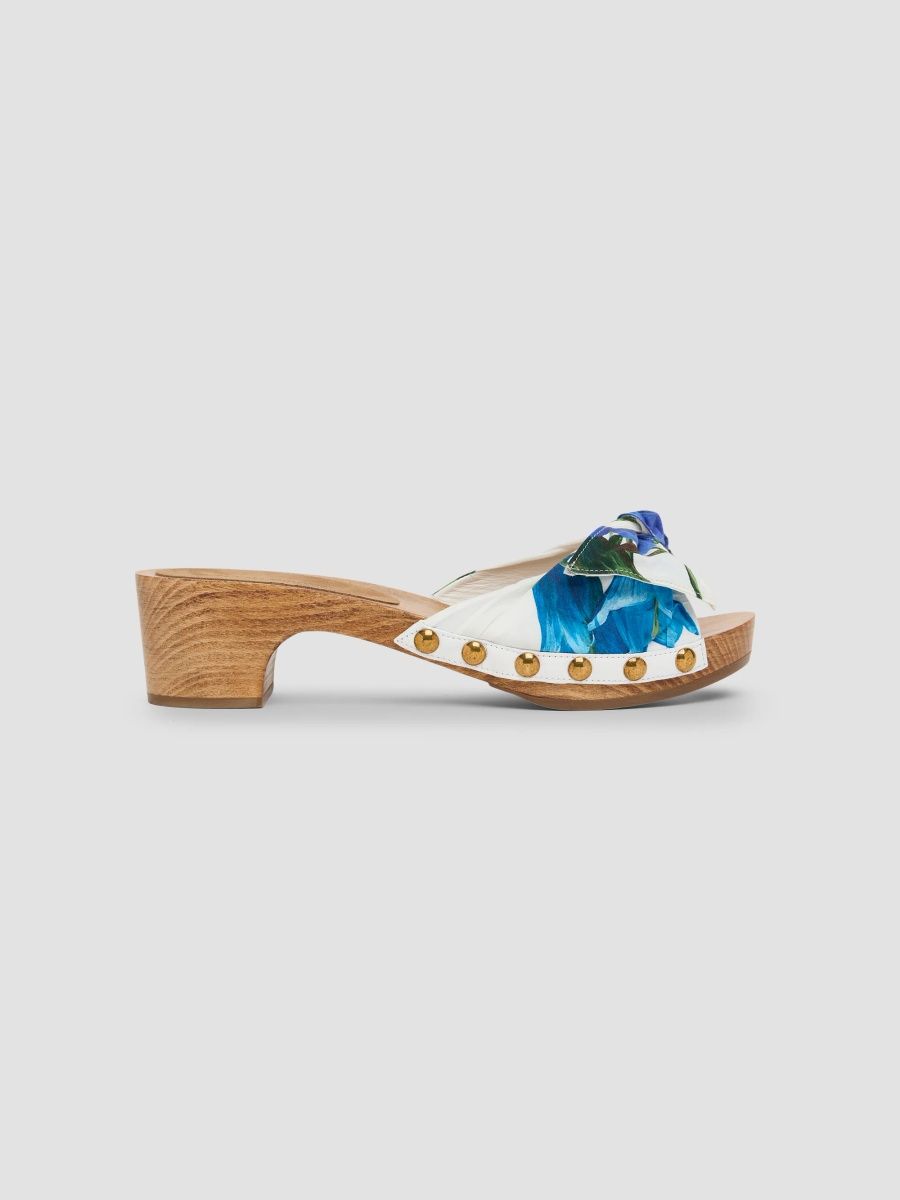 Dolce & Gabbana Women's Floral Studded Platform Sandals - Multi - Size 5