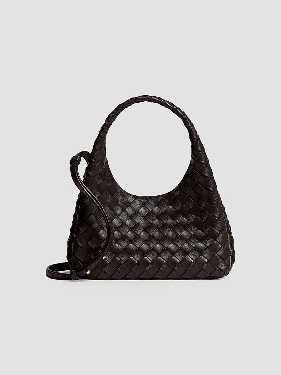 Women's Baby Campana Intrecciato Top Handle Bag - Espresso
