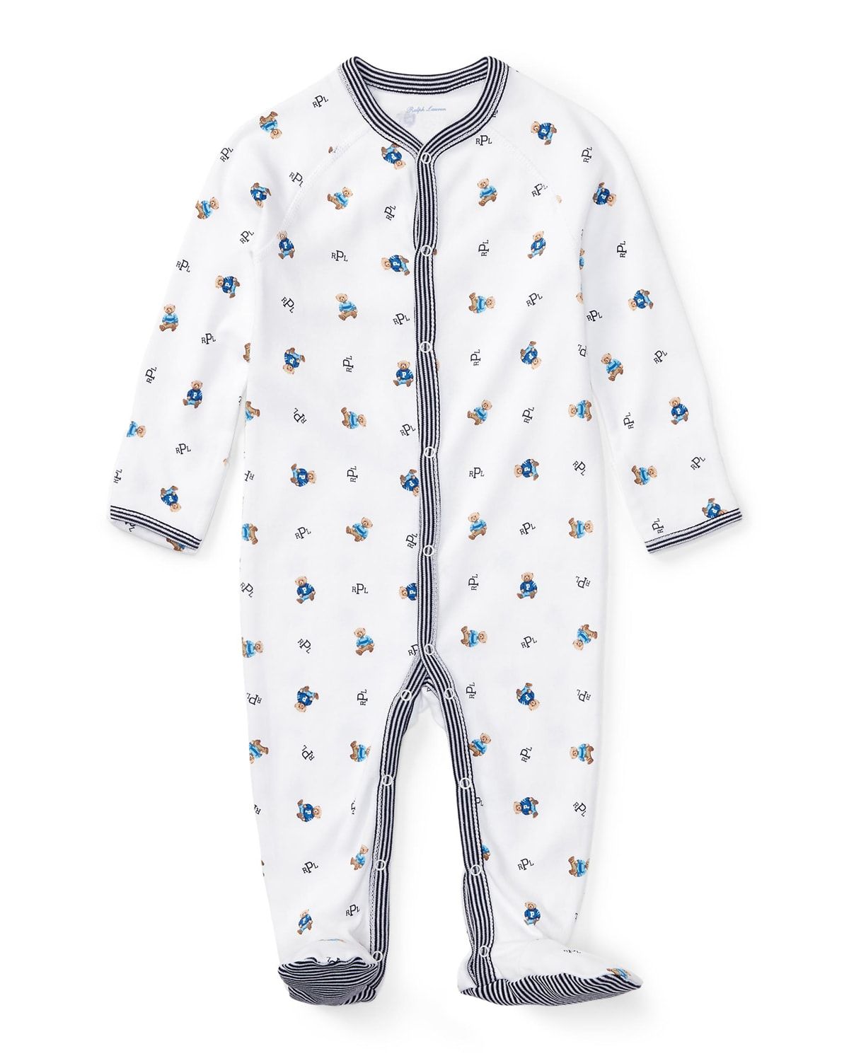 Teddy Bear Printed Coverall, Size Newborn-9 Months