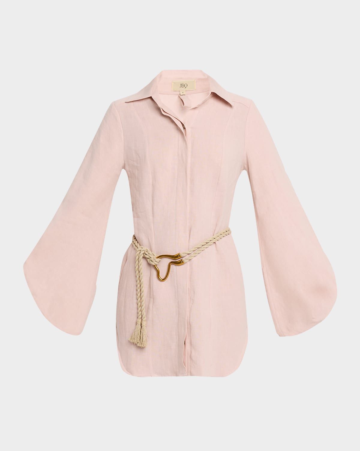 Antonia Belted Mini Shirtdress