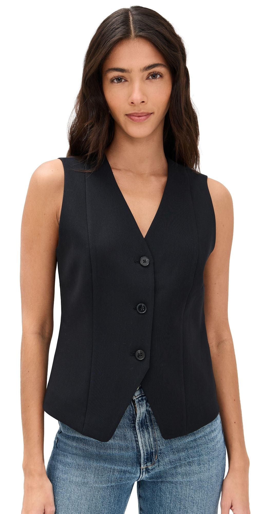 LE BOP Jacey Neck Vest Black S