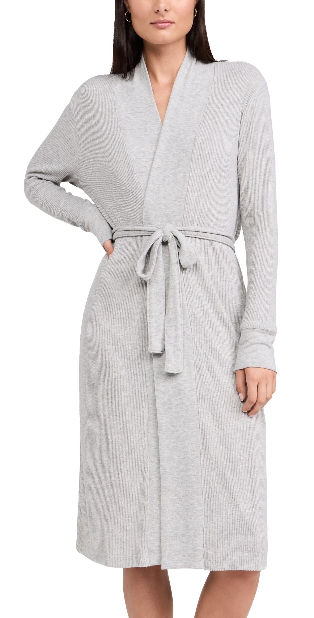 PJ Salvage Textured Essentials Robe Heather Grey S