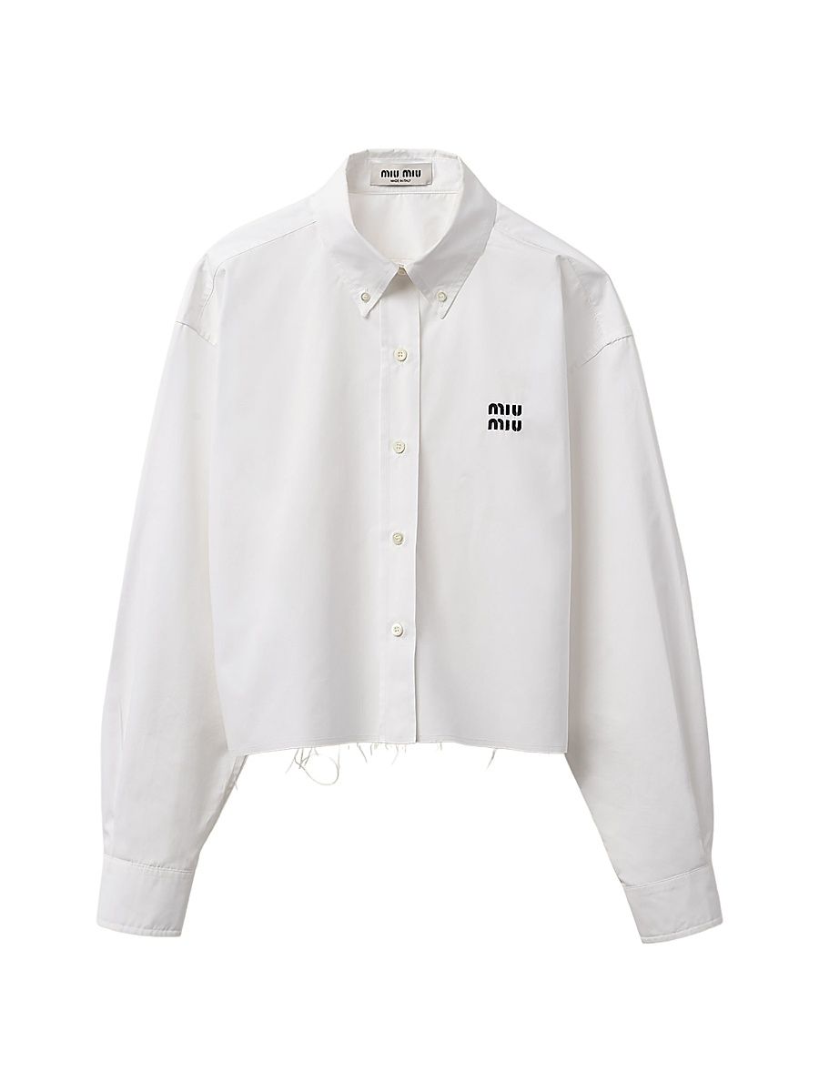 Women's Poplin Shirt - White - Size 8