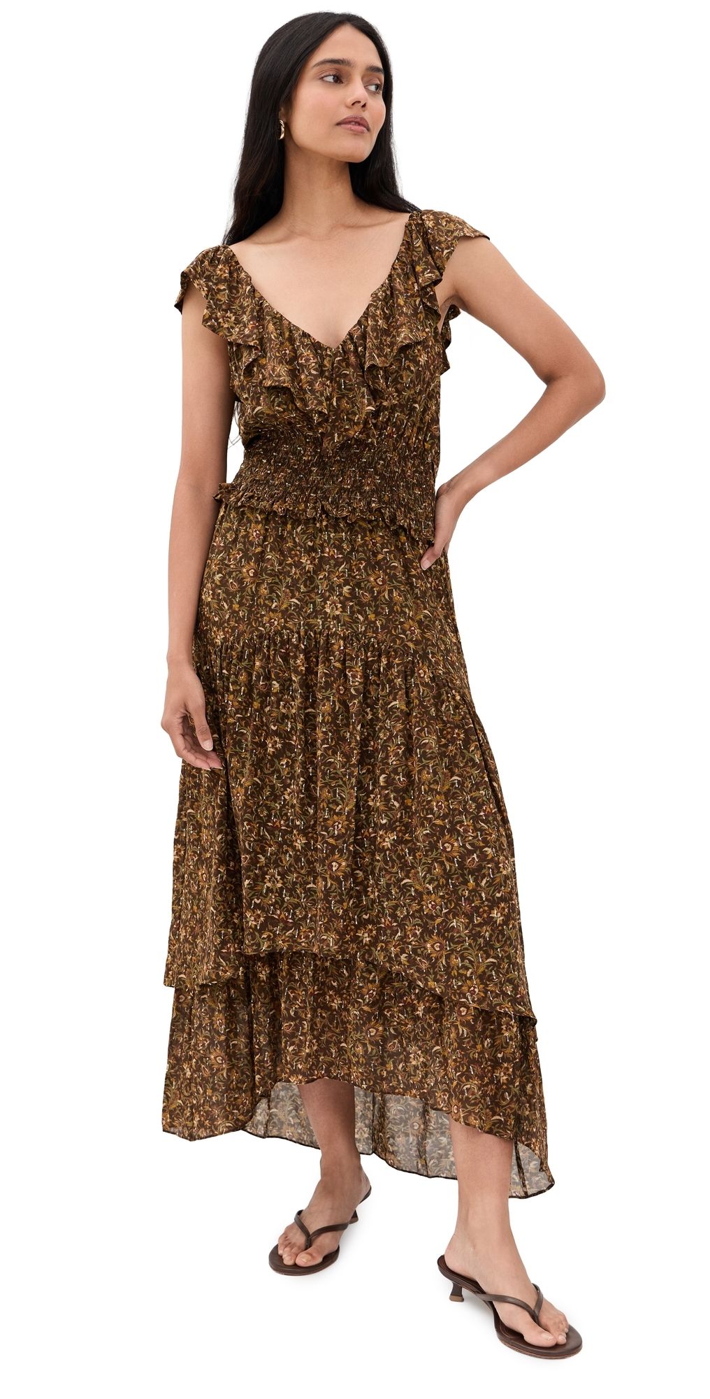PAIGE Kiana Dress Hickory Multi XL