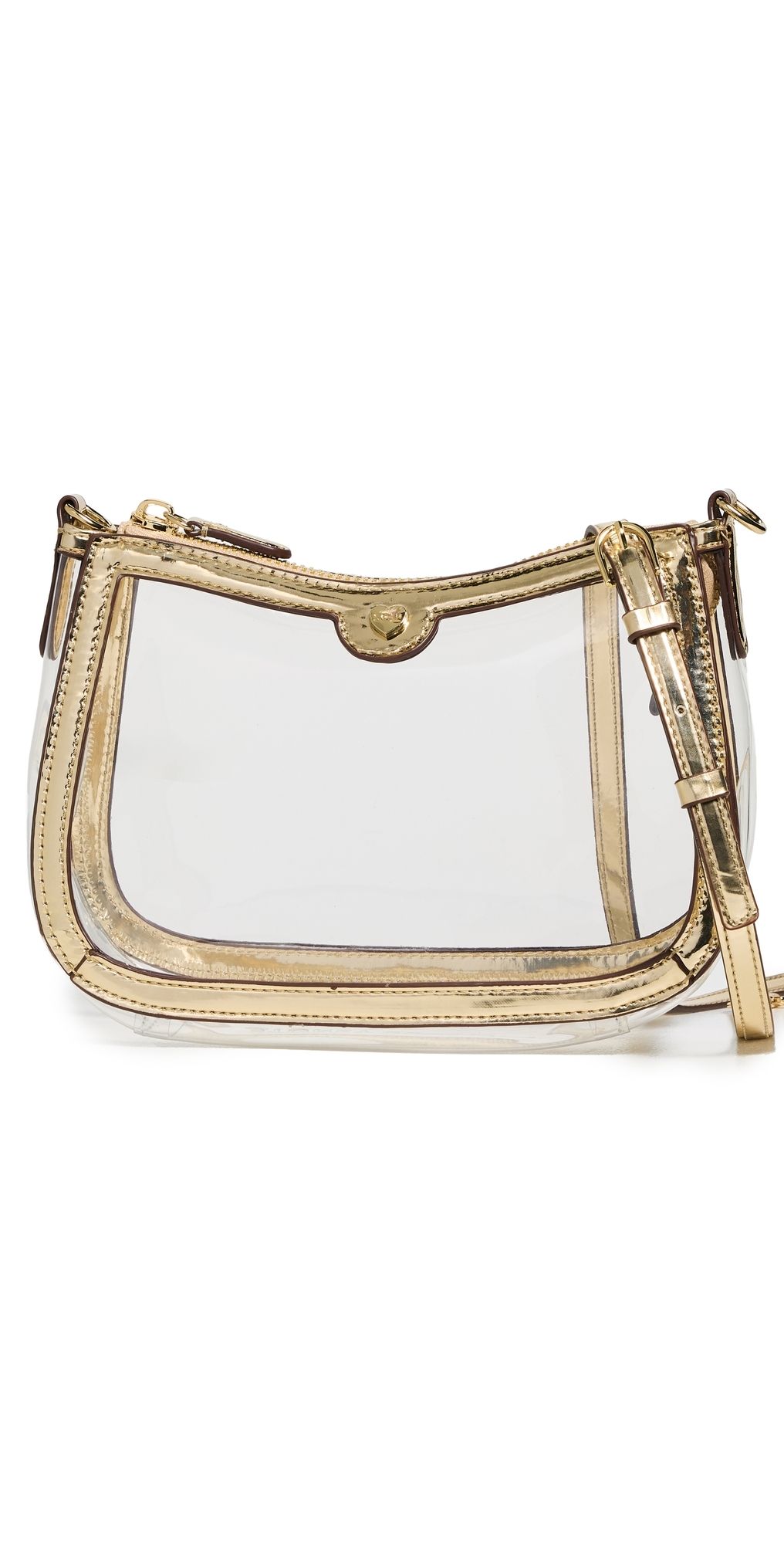 Stoney Clover Lane Clear Curved East West Crossbody Bag Clear/Gold One Size