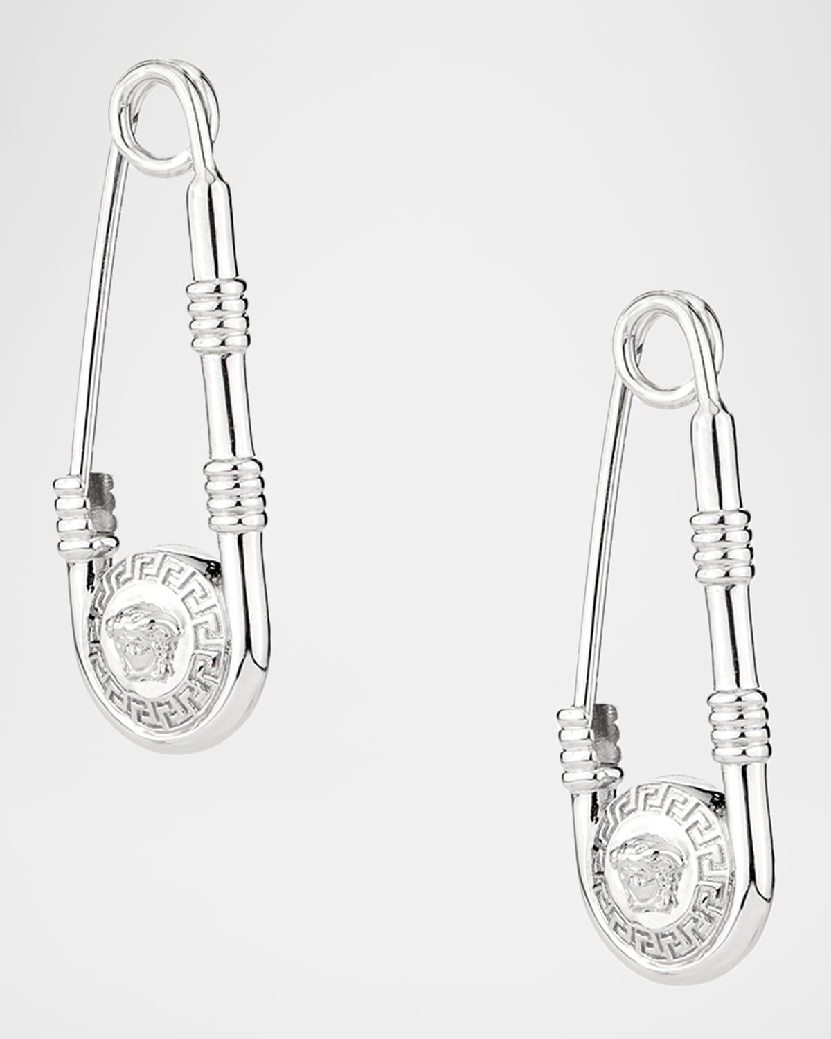 Men & apos;s Safety Pin Drop Earrings