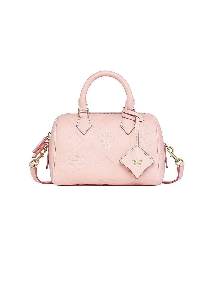 Women's Small Ella Leather Boston Bag - Lotus Pink