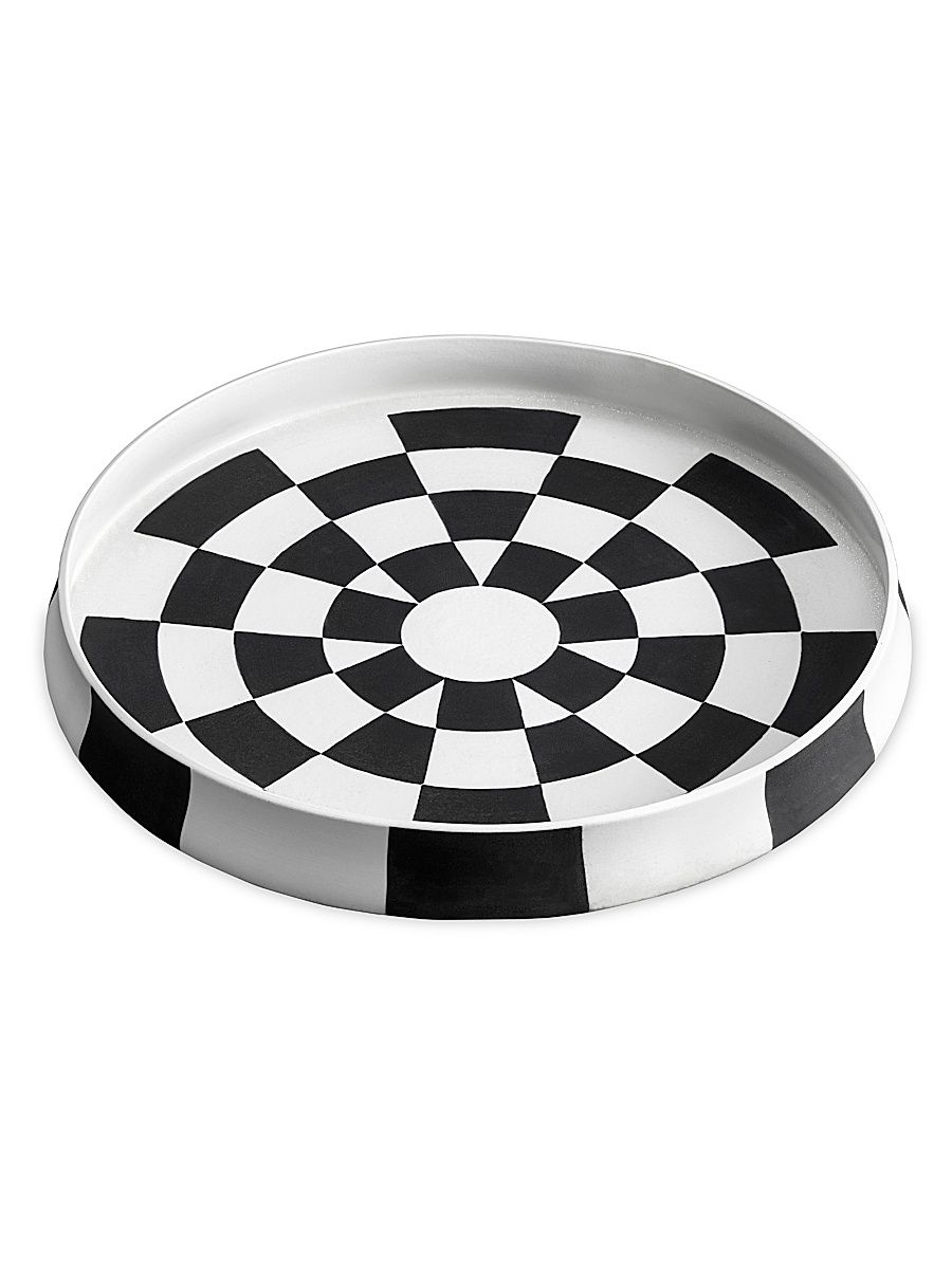 Atelier Damier Check Platter - Black White