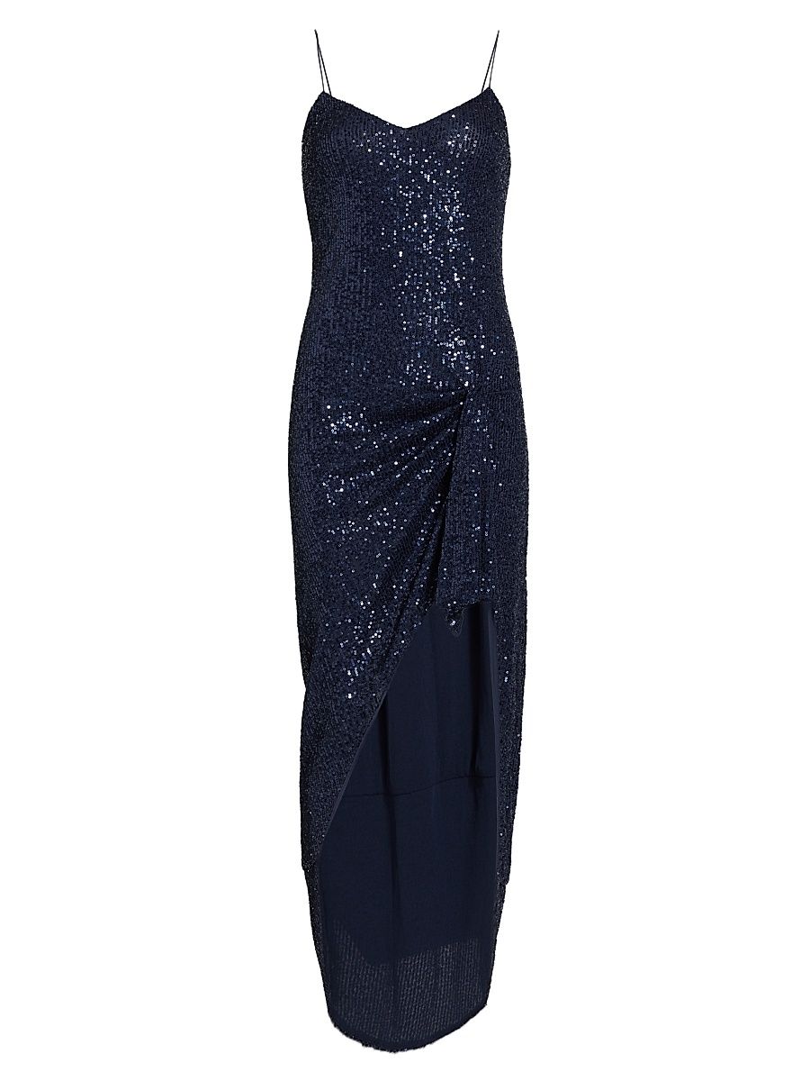 Women's Koren Sequined Maxi Dress - Navy - Size Large