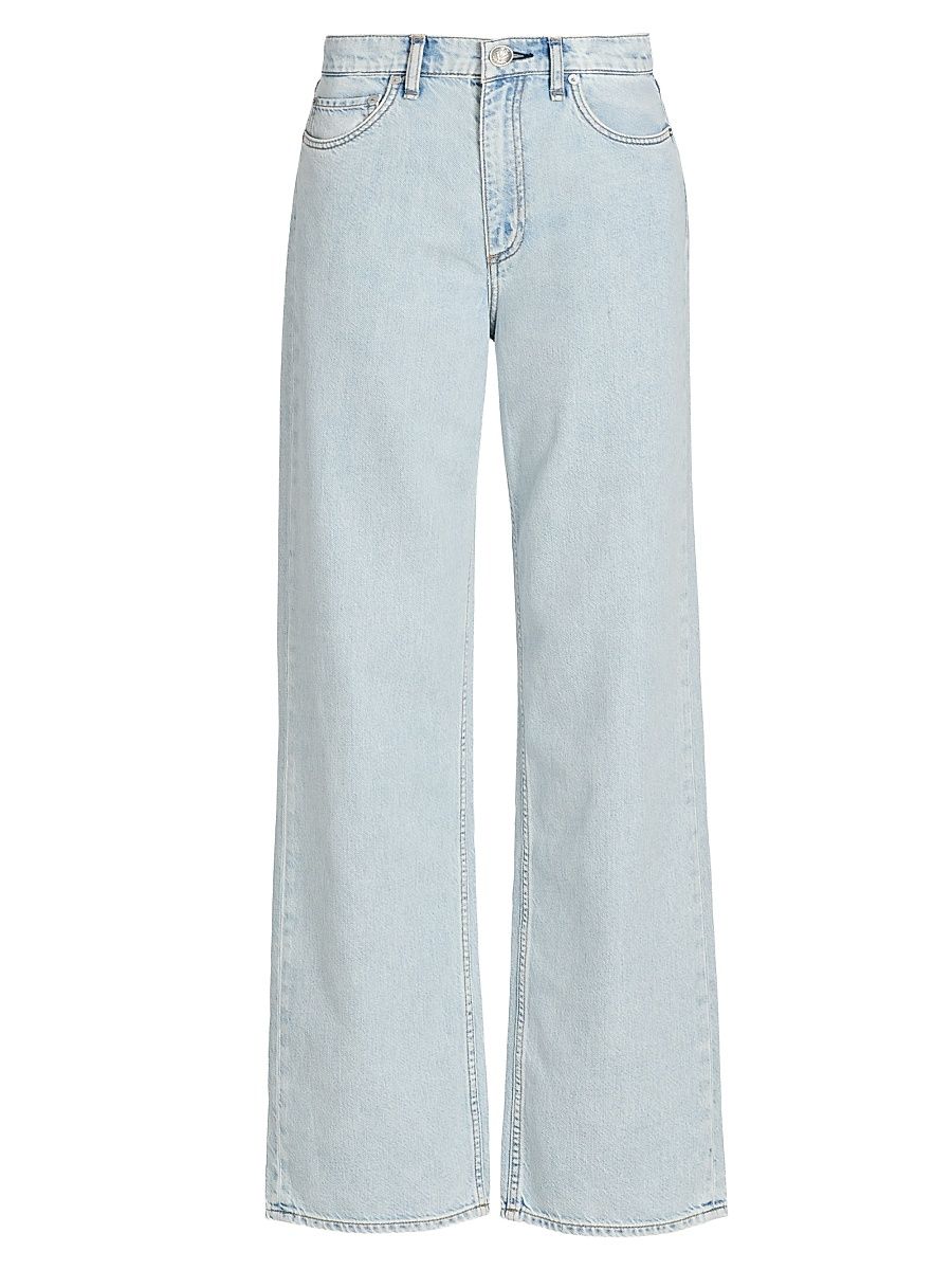 Women's Shea Washed Denim Mid-Rise Straight-Leg Jeans - Cliffside - Size 31