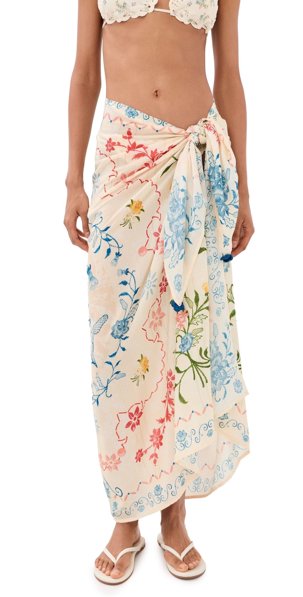 Agua Bendita Marine Bleu Sarong Skirt Multicolor One Size