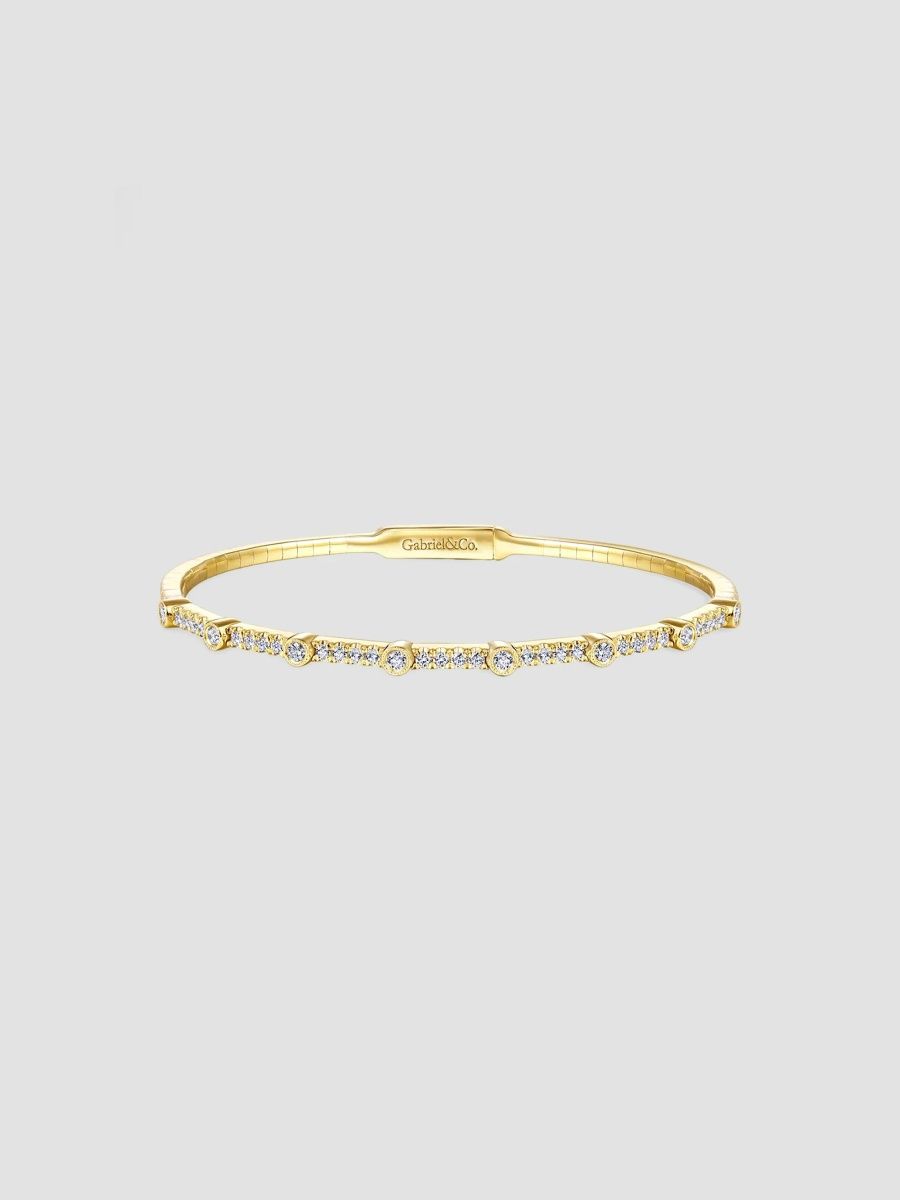Gabriel & Co Women's 14K Yellow Gold & 0.65 TCW Diamond Bangle - Yellow Gold