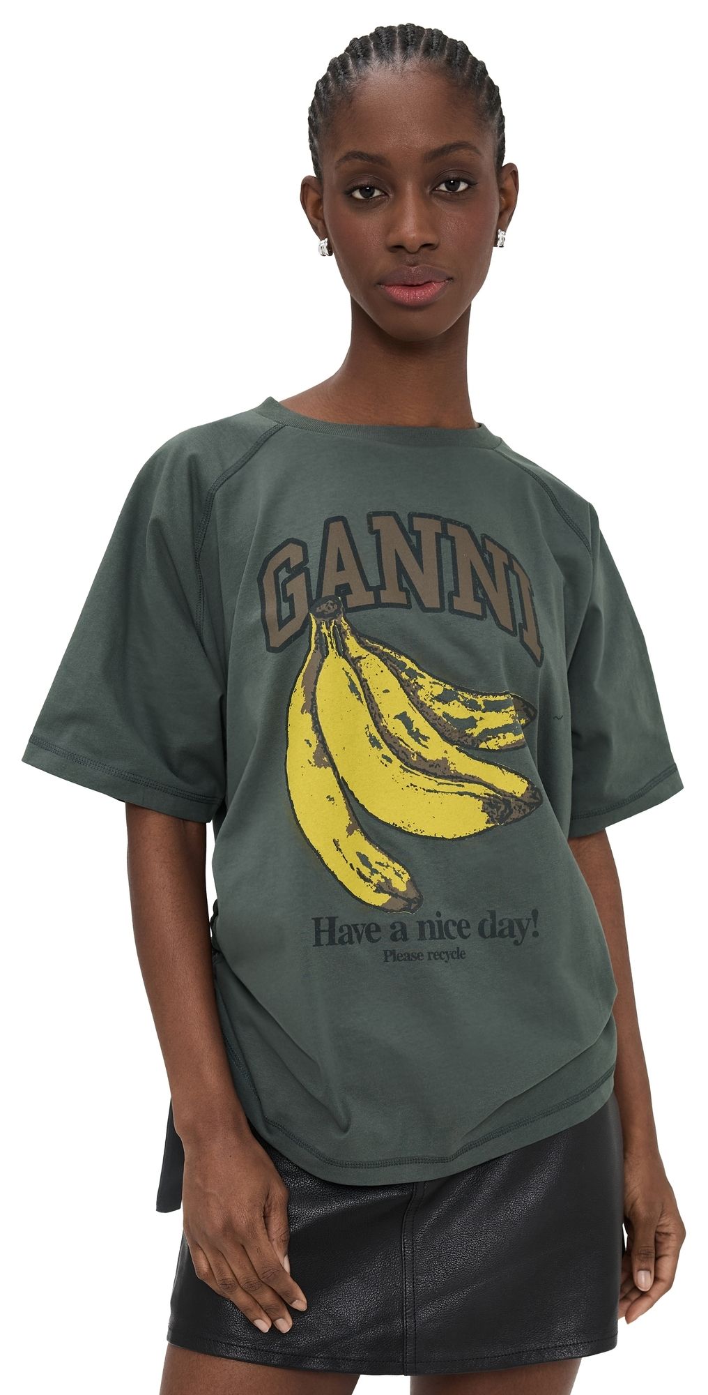 GANNI Future Heavy Jersey Raglan Volcanic Ash L/XL
